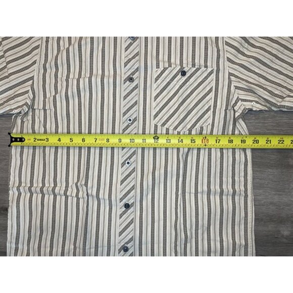 The North Face Mens Size Medium Button Up Shirt A5 Series Tan Short Sleeve - Picture 11 of 11